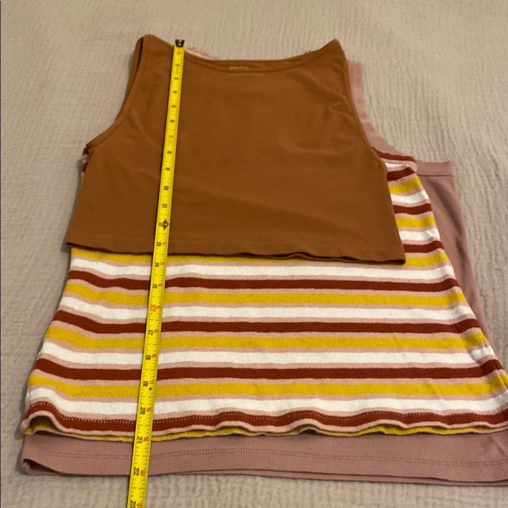 Madewell & Free People Bundle Striped and Solid Kids Tank Tops Set Size XS / S - Picture 7 of 8